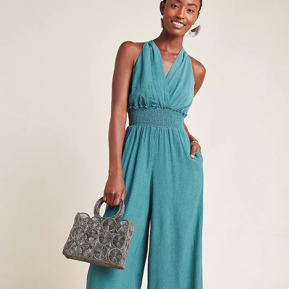 Anthropologie S/P Turquoise Jumpsuit